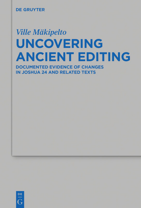Uncovering Ancient Editing - Ville M&auml;kipelto