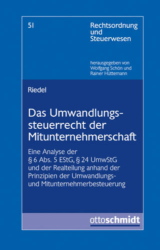 Das Umwandlungssteuerrecht der Mitunternehmerschaft