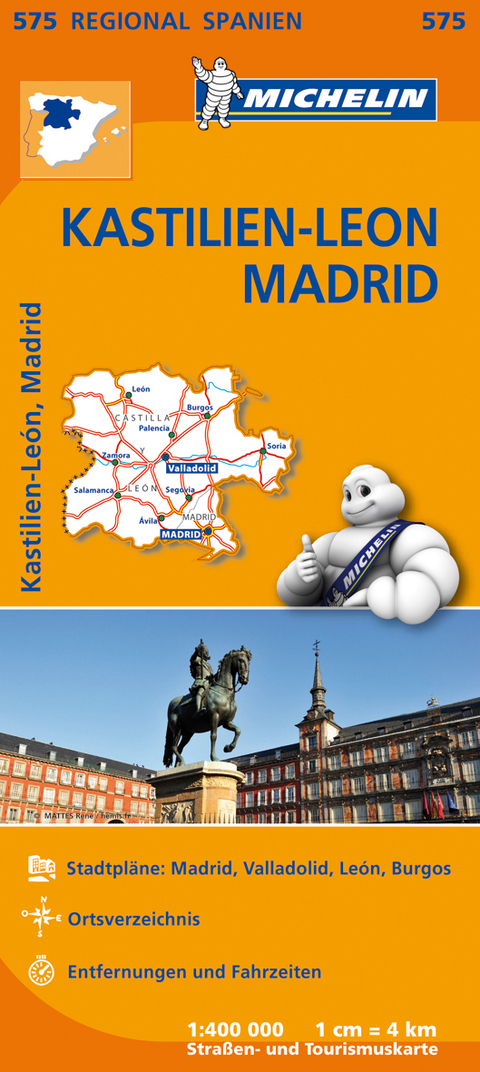 Michelin Karte Kastilien-Le&oacute;n, Madrid. Castilla y Le&oacute;n, Madrid