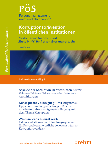 Korruptionspr&auml;vention in &ouml;ffentlichen Institutionen - Ingo Sorgatz