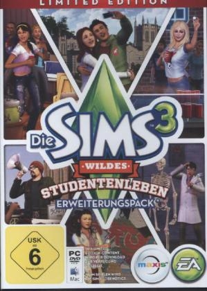 Die Sims 3, Wildes Studentenleben Erweiterungspack, Limited Edition, DVD-ROM