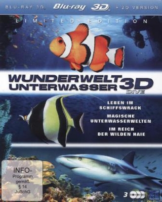 Wunderwelt Unterwasser 3D - Dive, 3 Blu-rays (Limited Edition)