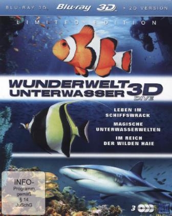 Wunderwelt Unterwasser 3D - Dive, 3 Blu-rays (Limited Edition)