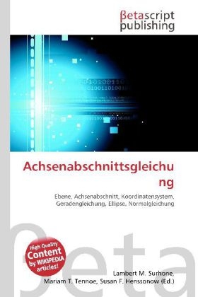 Achsenabschnittsgleichung