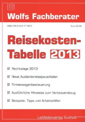 Reisekosten-Tabelle 2013