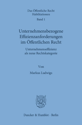 Unternehmensbezogene Effizienzanforderungen im Öffentlichen Recht.