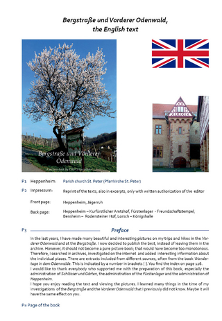 Bergstraße und Vorderer Odenwald, the English text