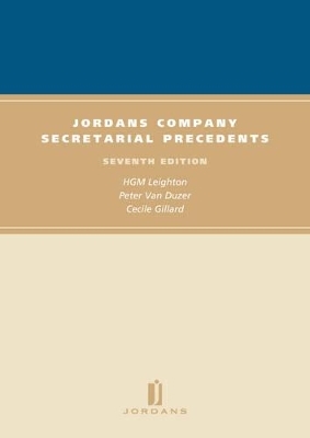 Jordans Company Secretarial Precedents -  Gillard, Hgm Leighton, Cecile Gillard, H G M Leighton, Peter Van Duzer
