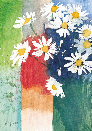 Blüte - Kunst-Faltkarten ohne Text (5 Stück)