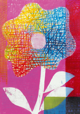 Blume - Kunst-Faltkarten ohne Text (5 Stück)