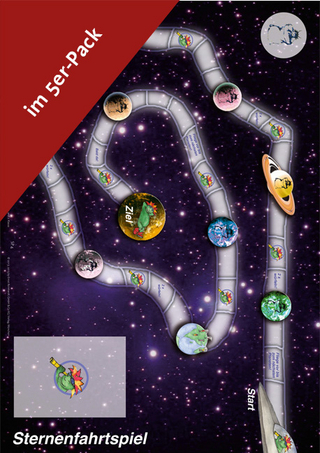 Spielplan Sternenfahrtspiel im 5er-Pack.