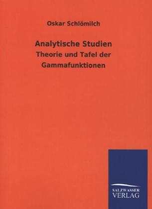 Analytische Studien - Oskar Schl&ouml;milch