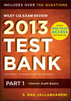 Wiley CIA Exam Review 2013 Online Test Bank 1-Year Access