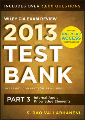 Wiley CIA Exam Review 2013 Online Test Bank 1-Year Access - S. Rao Vallabhaneni