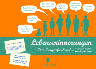 Lebenserinnerungen: Das Erinnerungsspiel. Ein heiter-besinnlich-vergnügliche Kartenspiel mit 100 Fragen zu allen Abschnitten des Lebens. Eine liebevolle Geschenkidee. Nicht nur für Senioren.