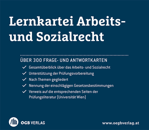 Lernkartei Arbeits- und Sozialrecht - Michael Trinko, Thomas Dullinger