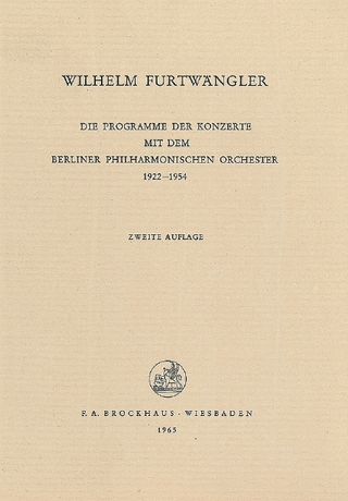 Programme der Konzerte mit dem Berliner Philharmonischen Orchester 1922-1954