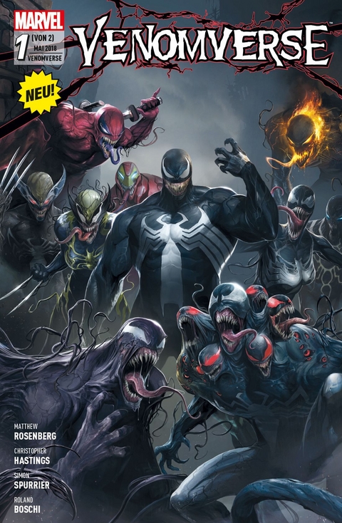 Venomverse - Christopher Hastings, Irene Strychalski, Clay McLeod Champman, Ryan Ky, Matthew Rosenberg, Simon Spurrier, Andre Lima Araujo, Roland Boschi, James Stokoe, Tigh Walker