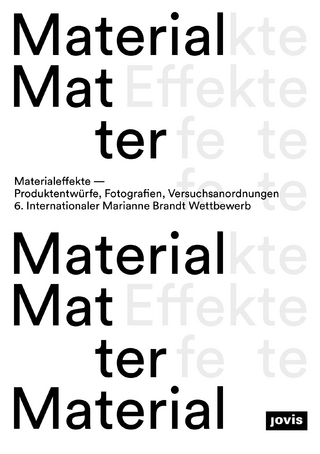 Materialeffekte—Produktentwürfe, Fotografien, Versuchsanordnungen