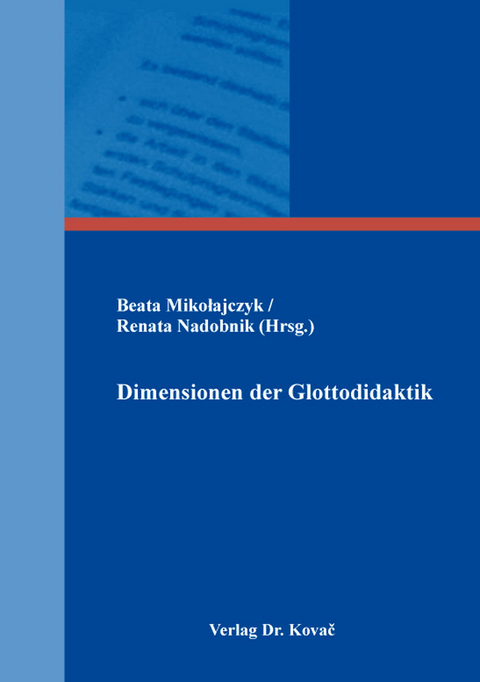 Dimensionen der Glottodidaktik - 