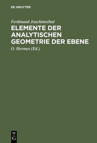 Elemente der analytischen Geometrie der Ebene