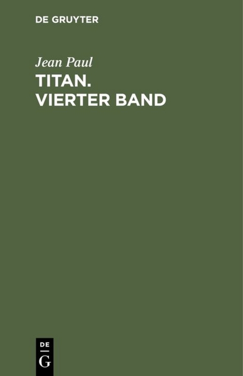 Titan. Vierter Band - Jean Paul