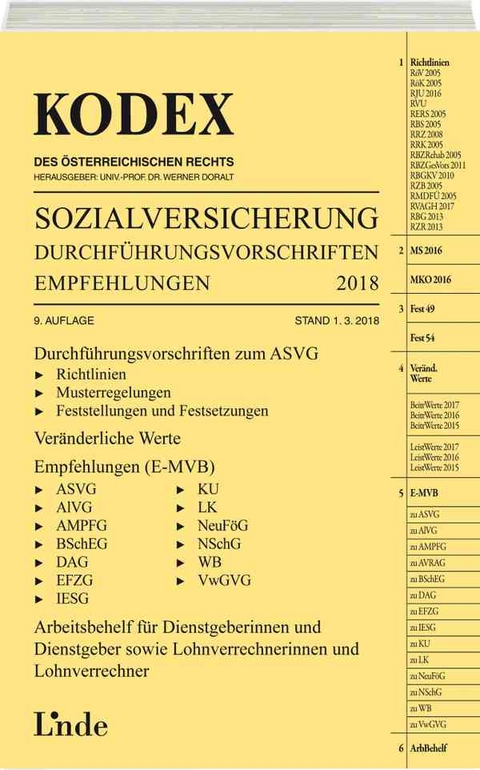 KODEX Sozialversicherung 2018, Band III - Herta Baumann, Veronika Jakobs