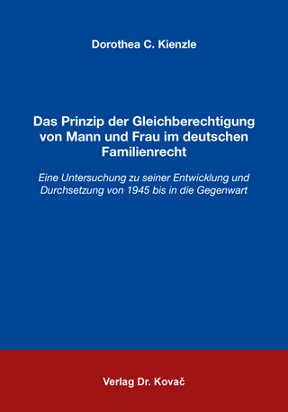 Das Prinzip der Gleichberechtigung von Mann und Frau im deutschen Familienrecht