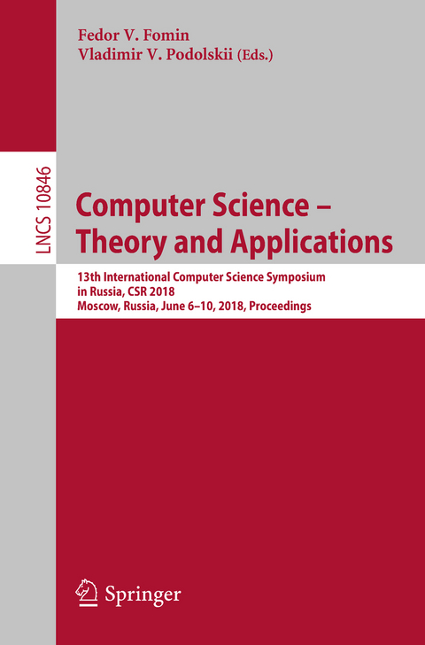 Computer Science &ndash; Theory and Applications - 