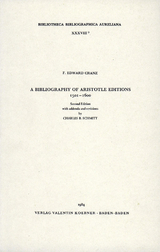 A Bibliography of Aristotle Editions, 1501-1600 - F Edward Cranz