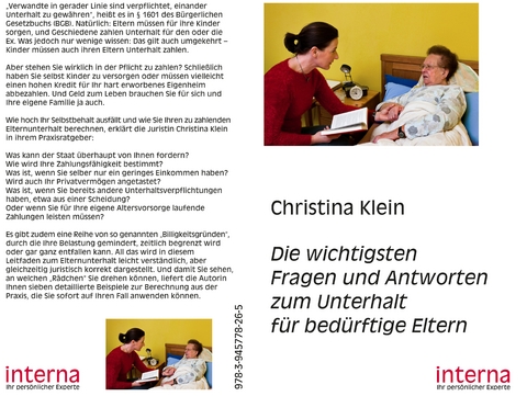 Die wichtigsten Fragen und Antworten zum Unterhalt f&uuml;r bed&uuml;rftige Eltern - Christina Klein