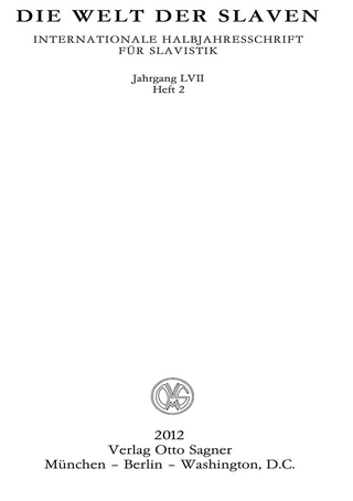 Die Welt der Slaven. Jahrgang LVII (2012) Heft 2
