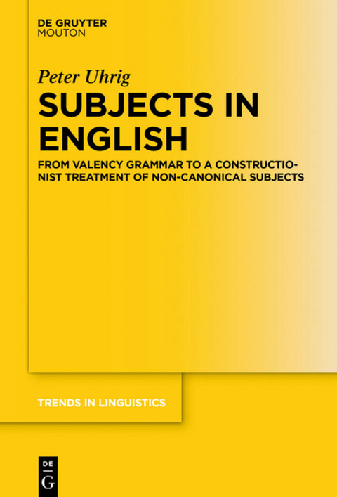 Subjects in English - Peter Uhrig