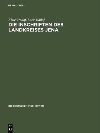 Die Inschriften des Landkreises Jena