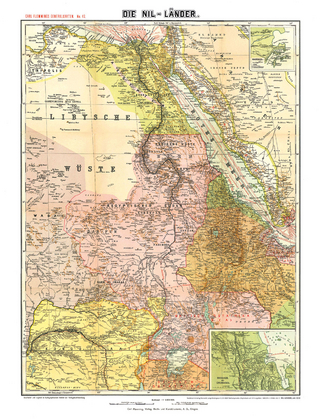 Historische Karte: Die NIL-LÄNDER - um 1910 [gerollt]
