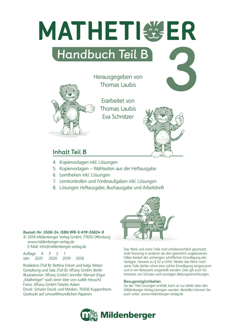 Mathetiger 3 &ndash; Handbuch, Teil B &middot; Neubearbeitung - 