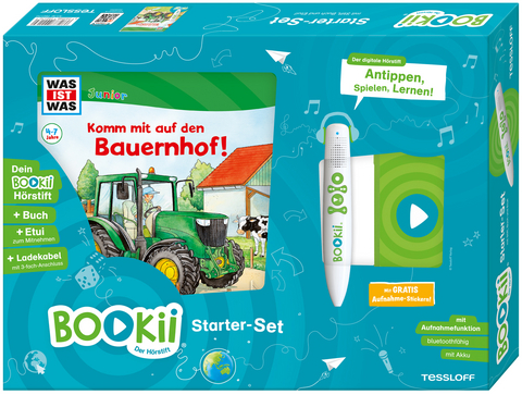 BOOKii® Starter-Set WAS IST WAS Junior Komm mit auf den Bauernhof! - Christina Braun, Claudia Kaiser, Martin Lickleder