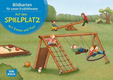 Auf dem Spielplatz mit Emma und Paul. Kamishibai Bildkartenset - Monika Lehner