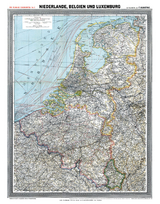 Historische Karte: NIEDERLANDE, BELGIEN und LUXEMBURG- um 1900 [gerollt] - Friedrich Handtke