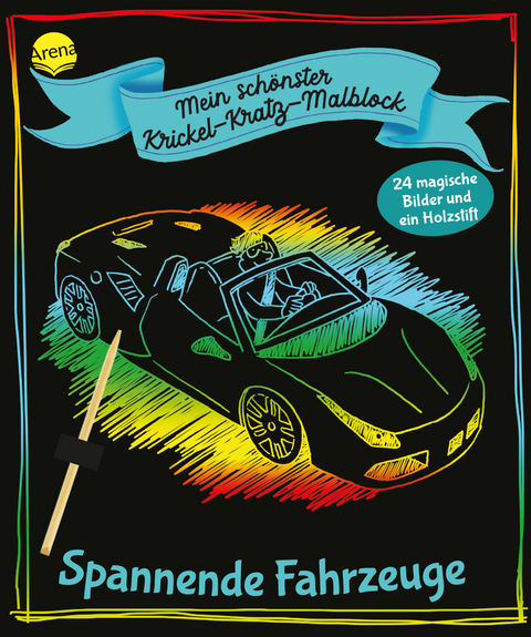 Mein sch&ouml;nster Krickel-Kratz-Malblock. Spannende Fahrzeuge