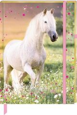 Notizbuch mit Stoffeinband - Pferdefreunde - Meine Notizen