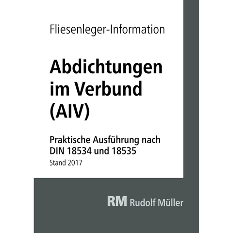 Fliesenleger-Information: Abdichtungen im Verbund