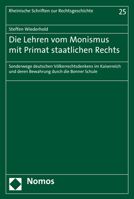 Die Lehren vom Monismus mit Primat staatlichen Rechts