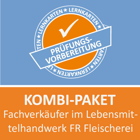 Kombi-Paket Lernkarten Fachverkäufer im Lebensmittelhandwerk FR Fleischerei Lernkarten