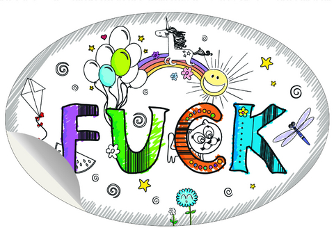 FUCK &ndash; Autoaufkleber auf Tr&auml;gerkarte 10er VE -  riva Verlag