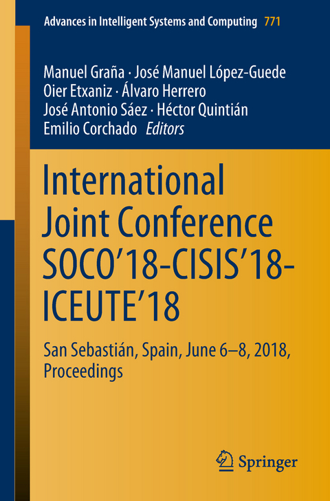 International Joint Conference SOCO’18-CISIS’18-ICEUTE’18 - 