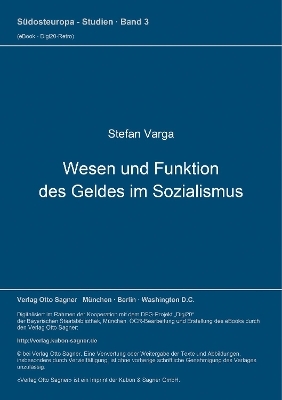 Wesen und Funktion des Geldes im Sozialismus