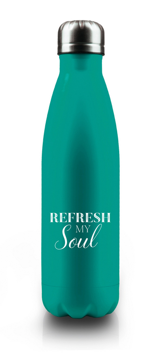 Refresh my Soul - Isolierflasche (türkis metallic)