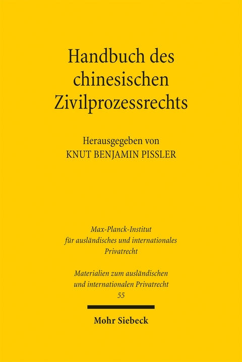 Handbuch des chinesischen Zivilprozessrechts - 