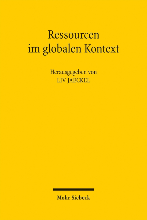 Ressourcen im globalen Kontext - 